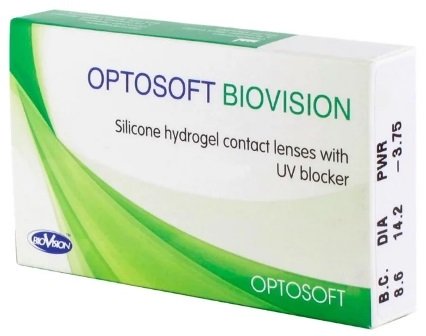 ежемесячные контактные линзы Optosoft Biovision 3 блистера