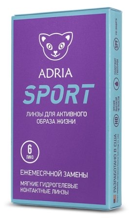 ежемесячные контактные линзы Adria Sport 6 блистеров