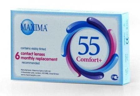 ежемесячные контактные линзы Maxima 55 Comfort+ 6 блистеров