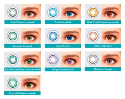 цветные контактные линзы SofLens Natural Colors 2 блистера  фотография-2