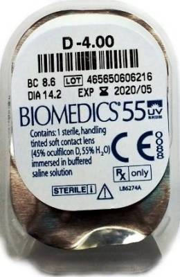 ежемесячные контактные линзы Biomedics 55 6 блистеров  фотография-2