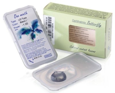 цветные контактные линзы ОФТАЛЬМИКС Butterfly One Month 2 блистера  фотография-2