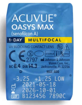 мультифокальные контактные линзы ACUVUE OASYS MAX 1-Day MULTIFOCAL 30 блистеров  фотография-2