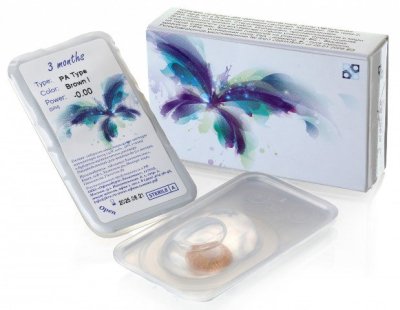 цветные контактные линзы ОФТАЛЬМИКС Butterfly 1T 2 блистера  фотография-4