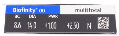 мультифокальные контактные линзы Biofinity multifocal 3 блистера  фотография-2