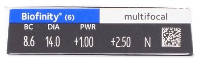 мультифокальные контактные линзы Biofinity multifocal 3 блистера  фотография-2