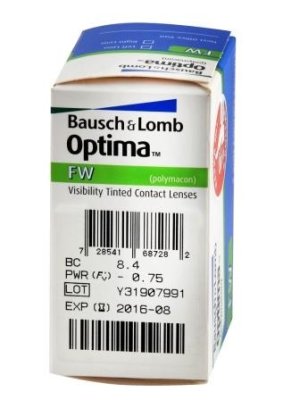 трехмесячные контактные линзы Optima FW 4 блистера  фотография-2