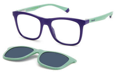 Оправа для очков Polaroid Kids PLD 8055/CS с солнцезащитным клипом  фотография-1