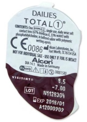 однодневные линзы Dailies Total 1 90 блистеров  фотография-3