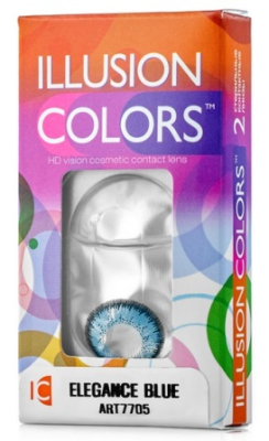цветные контактные линзы ILLUSION COLORS Elegance 2 блистера  фотография-1