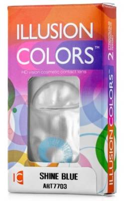 цветные контактные линзы ILLUSION COLORS Shine 2 блистера  фотография-1