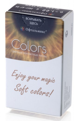 цветные контактные линзы ОФТАЛЬМИКС Colors Tinted 2 блистера  фотография-1