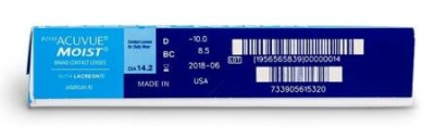 однодневные линзы 1-Day Acuvue Moist 90 блистеров  фотография-2