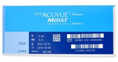 однодневные линзы 1-Day Acuvue Moist 180 блистеров  фотография-2