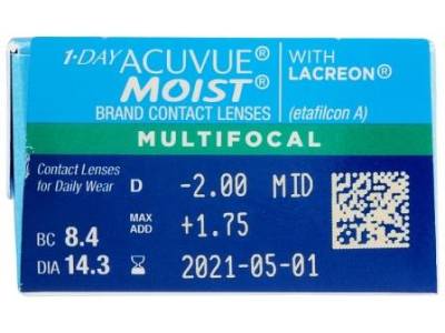 мультифокальные контактные линзы 1-Day Acuvue Moist Multifocal 30 блистеров  фотография-2