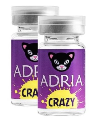 цветные контактные линзы Adria Crazy Карнавальные контактные линзы 2 шт  фотография-1