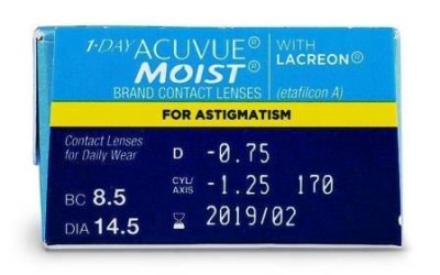 контактные линзы при астигматизме 1-Day Acuvue Moist for Astigmatism 30 блистеров  фотография-2