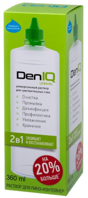 Раствор для линз DenIQ UNIHYAL 360 мл  фотография-1