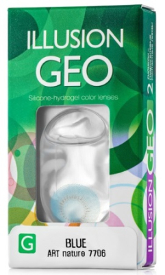 цветные контактные линзы ILLUSION GEO Nature 2 блистера  фотография-1