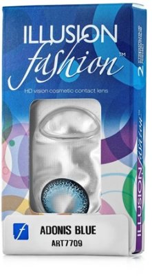 цветные контактные линзы ILLUSION FASION Adonis 2 блистера  фотография-1